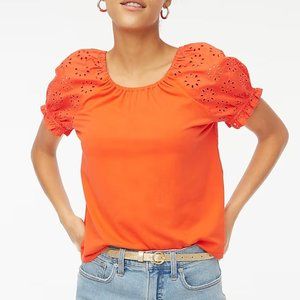 J.Crew Factory Eyelet Tie-Back Top (Size XS)